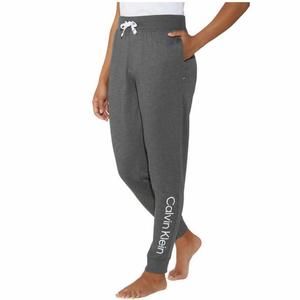Calvin Klein Ladies Gray Terry Jogger Grey Sweatpants Sleepwear NEVER WORN